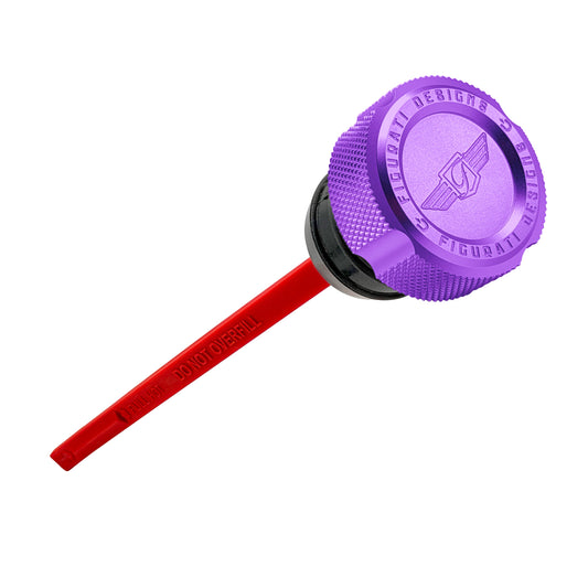 Performance Magnetic Dipstick for Harley-Davidson Dyna (1999-2005) - Knurled Purple