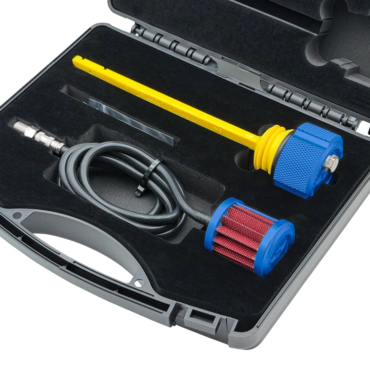 Performance Vented Dipstick for Harley-Davidson Touring M8 (2017-2026) - Knurled Blue