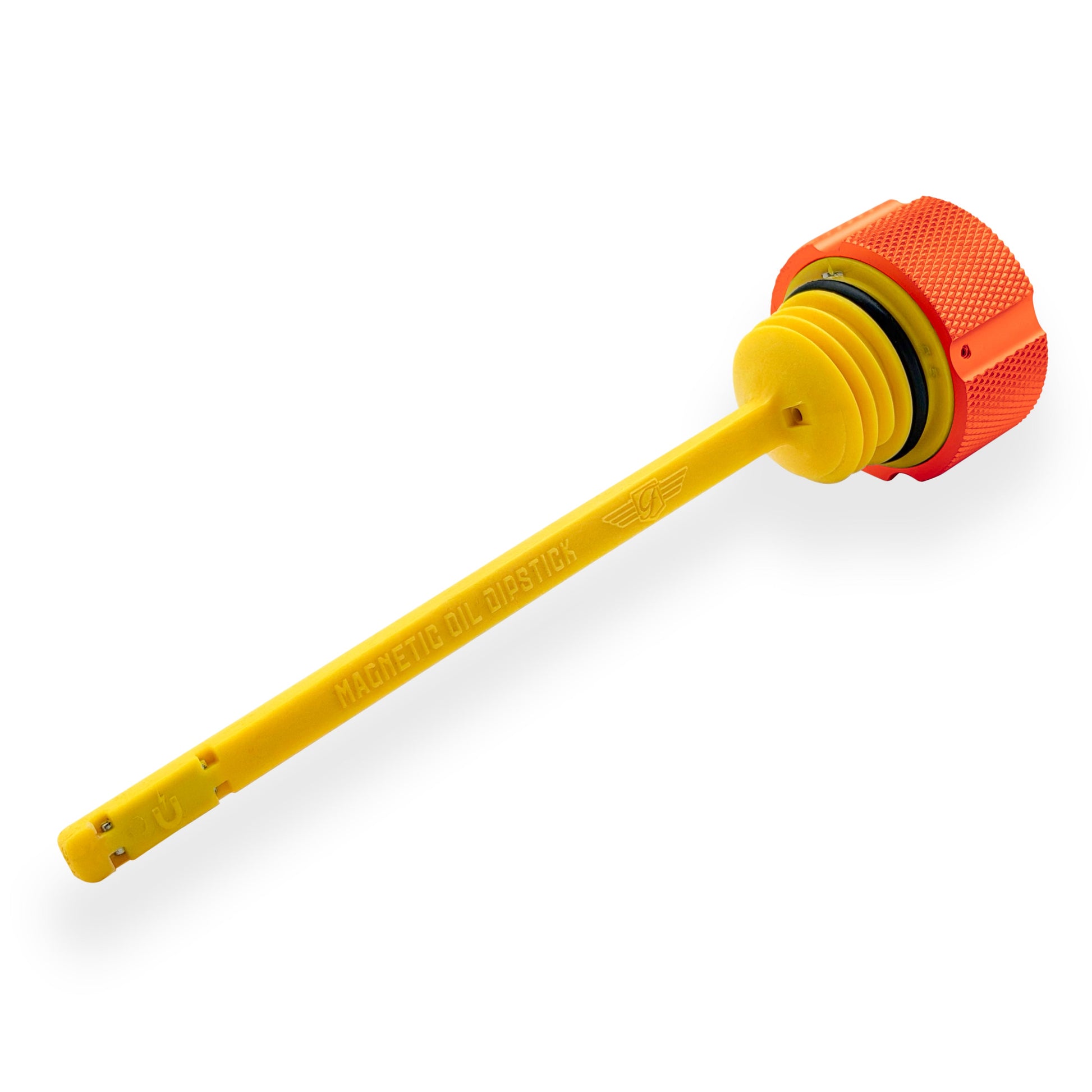Performance Vented Dipstick for Harley-Davidson Touring M8 (2017-2026) - Knurled Orange