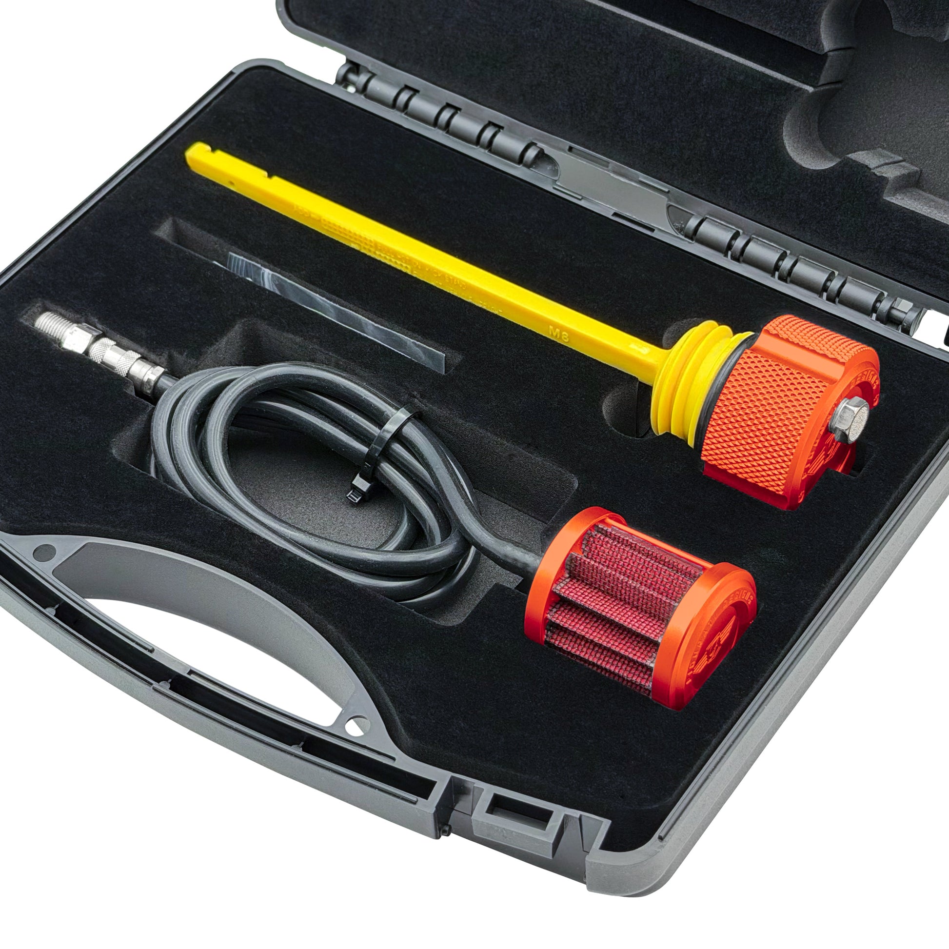 Performance Vented Dipstick for Harley-Davidson Touring M8 (2017-2026) - Knurled Orange