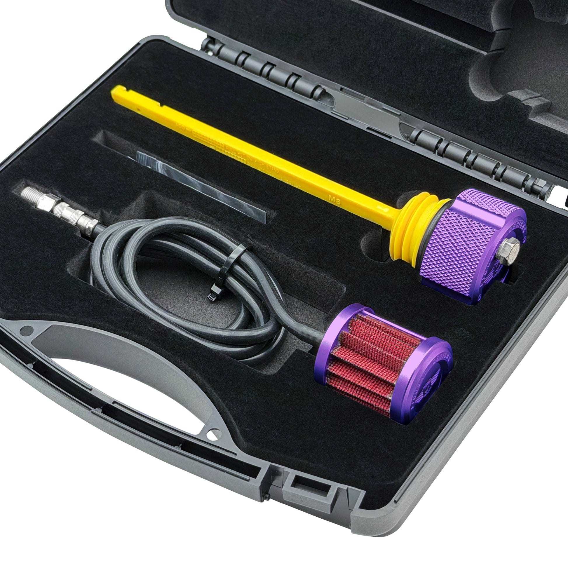 Performance Vented Dipstick for Harley-Davidson Touring M8 (2017-2026) - Knurled Purple