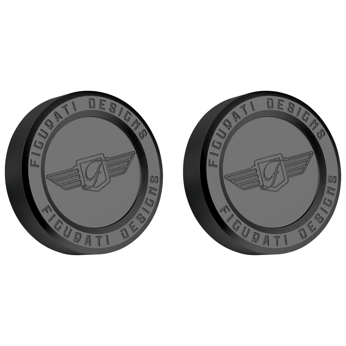 Performance Aluminum Front Axle Nut Covers - Black