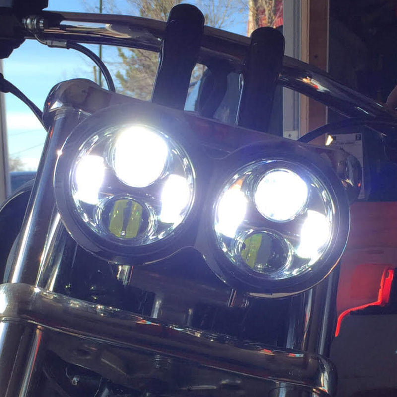 Harley-Davidson Fat Bob FXDF OG LED Headlights installed on a Fat Bob FXDF