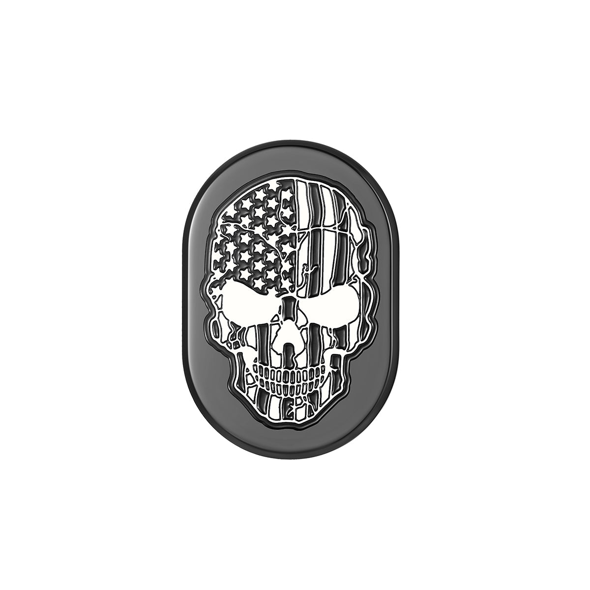 Harley-Davidson Black American Flag Skull Antenna Cover - Left