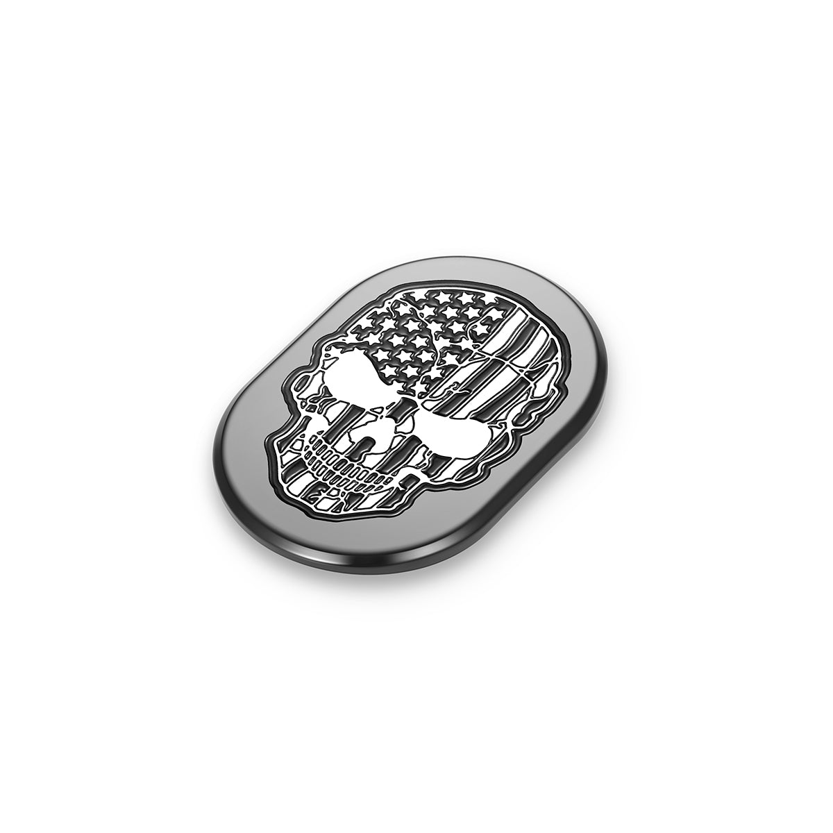 Harley-Davidson Black American Flag Skull Antenna Cover - Right
