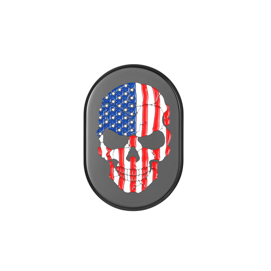 Harley-Davidson Black Red White & Blue Skull Antenna Cover - Right