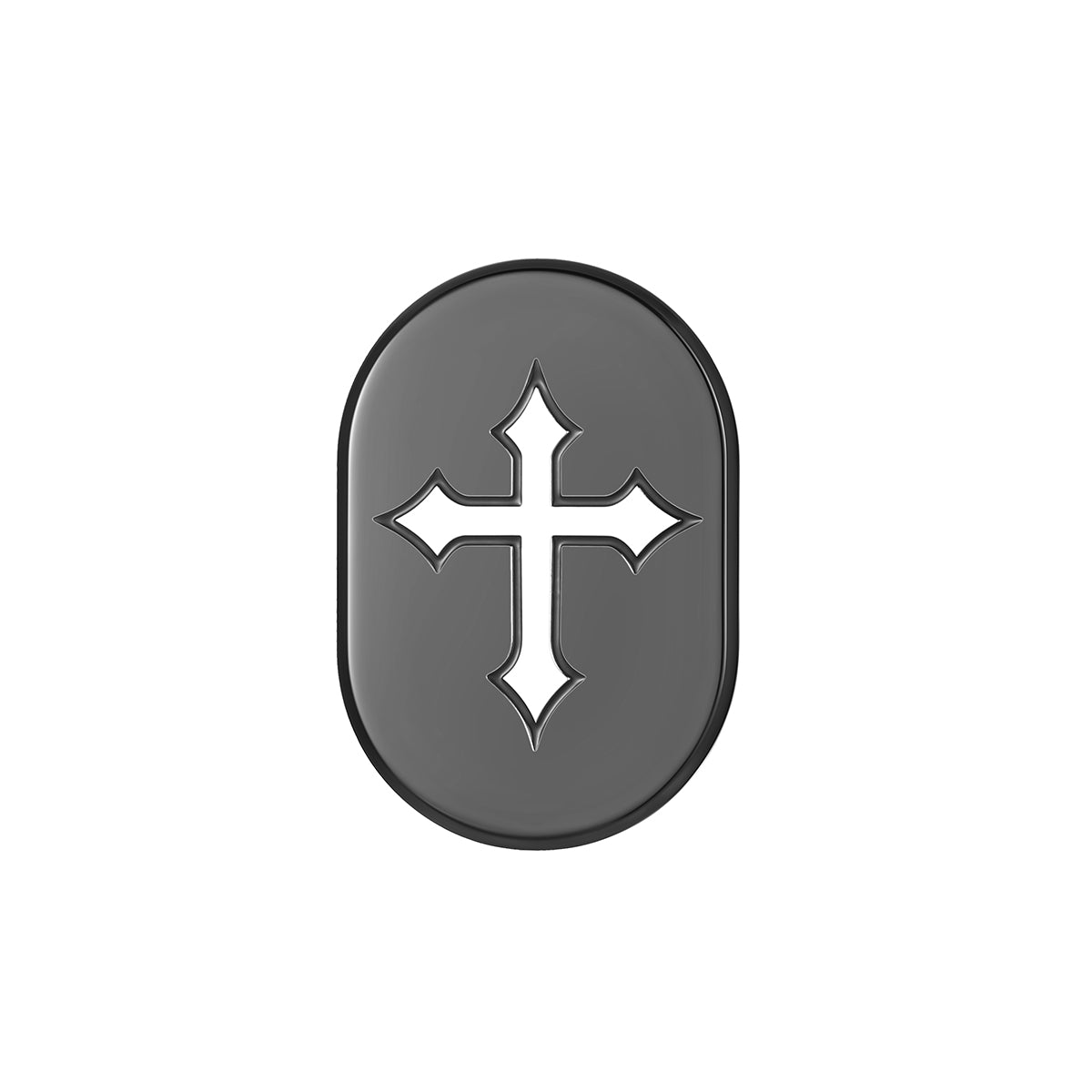 Harley-Davidson Black/Silver Cross Antenna Cover - Right