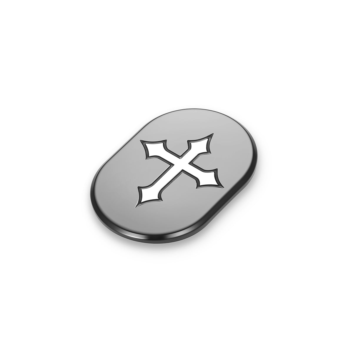 Harley-Davidson Black/Silver Cross Antenna Cover - Right