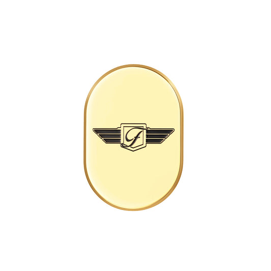 Harley-Davidson Gold FD Logo Blk. Antenna Cover - Left