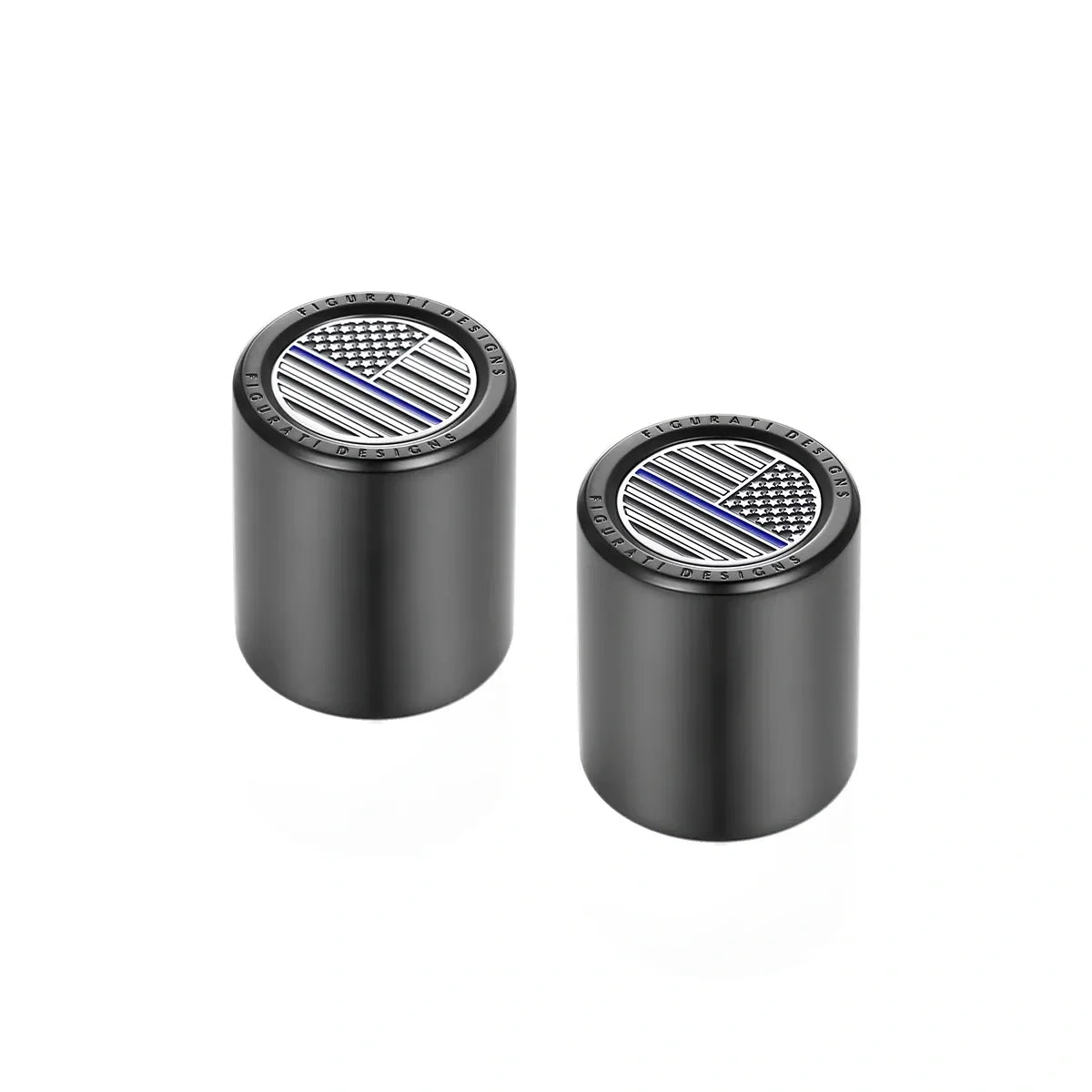 Harley-Davidson Stainless-Steel Black Blue Line American Flag Docking Covers