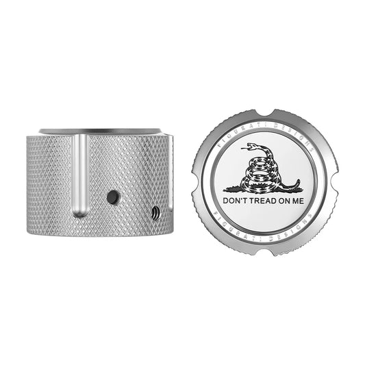 Harley-Davidson Stainless-Steel Front Axle Nut Covers Don't Tread On Me