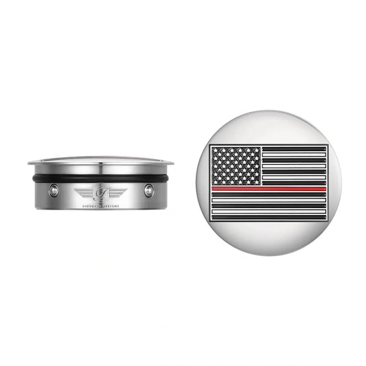 Harley-Davidson Stainless-Steel Swing Arm Covers Red Line American Flag