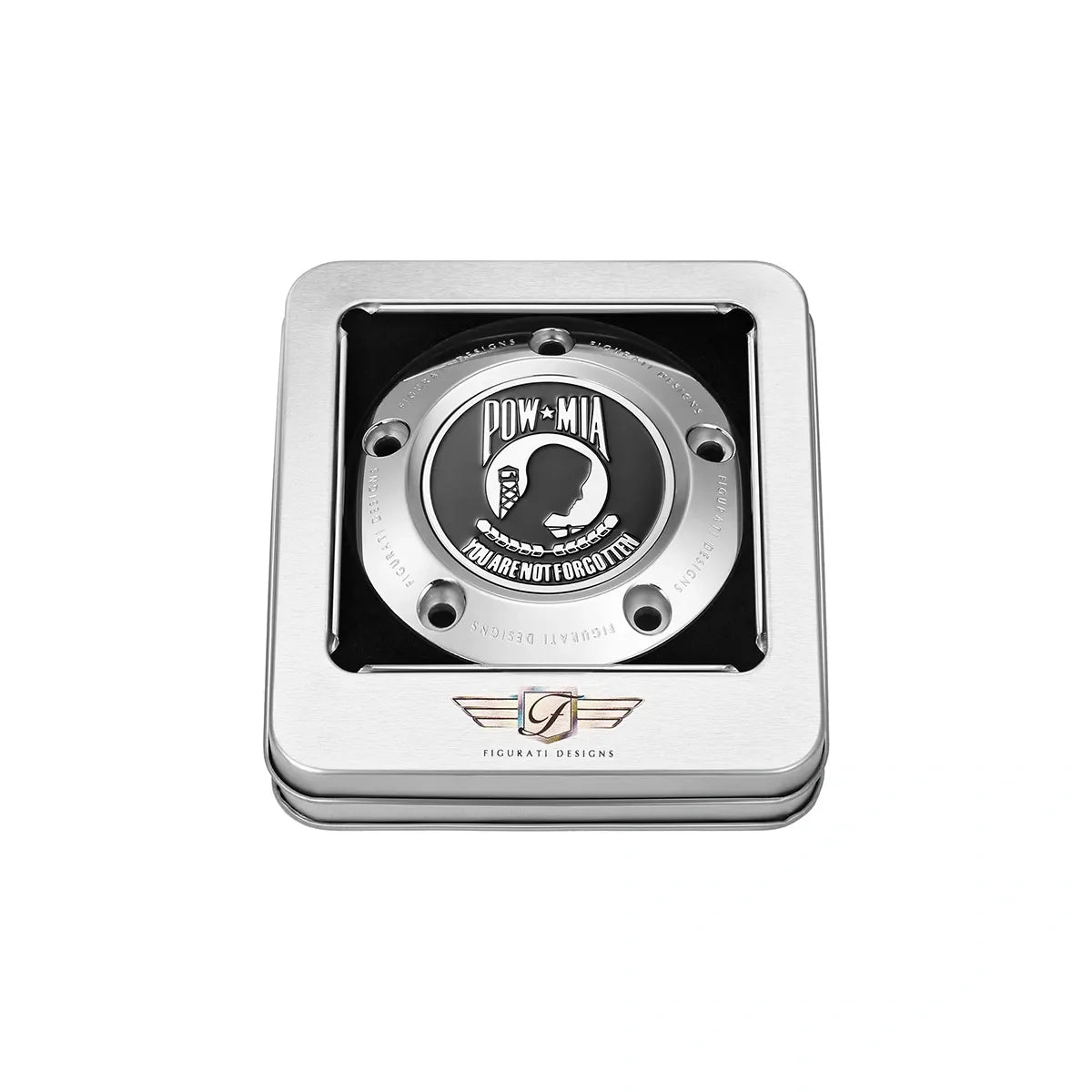 Harley-Davidson Stainless-Steel POW MIA Twin Cam Timing Cover