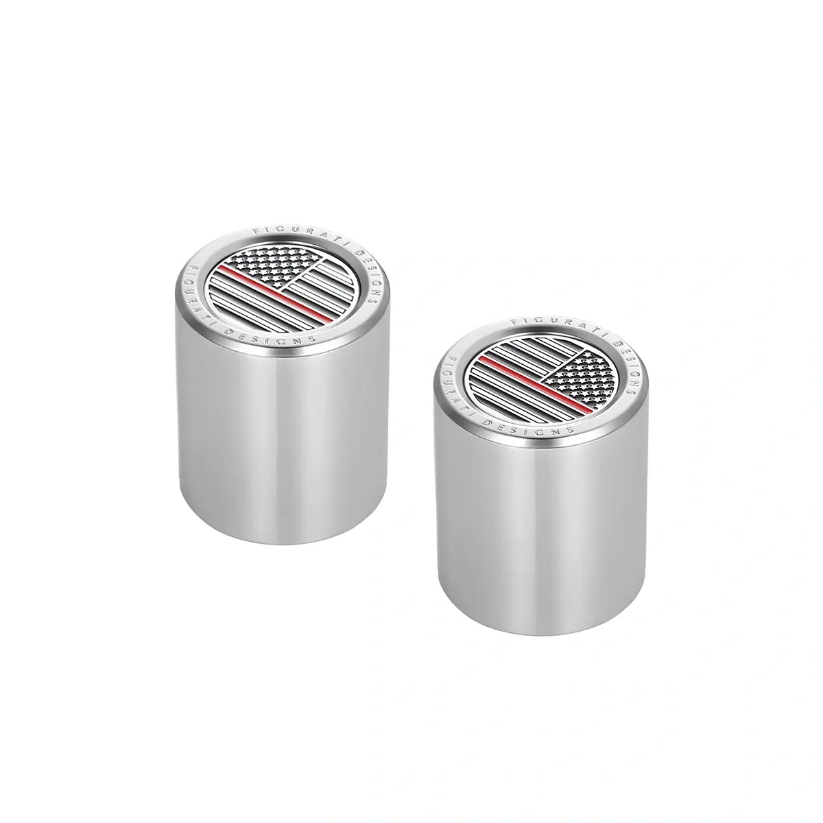 Harley-Davidson Stainless-Steel Red Line American Flag Docking Covers