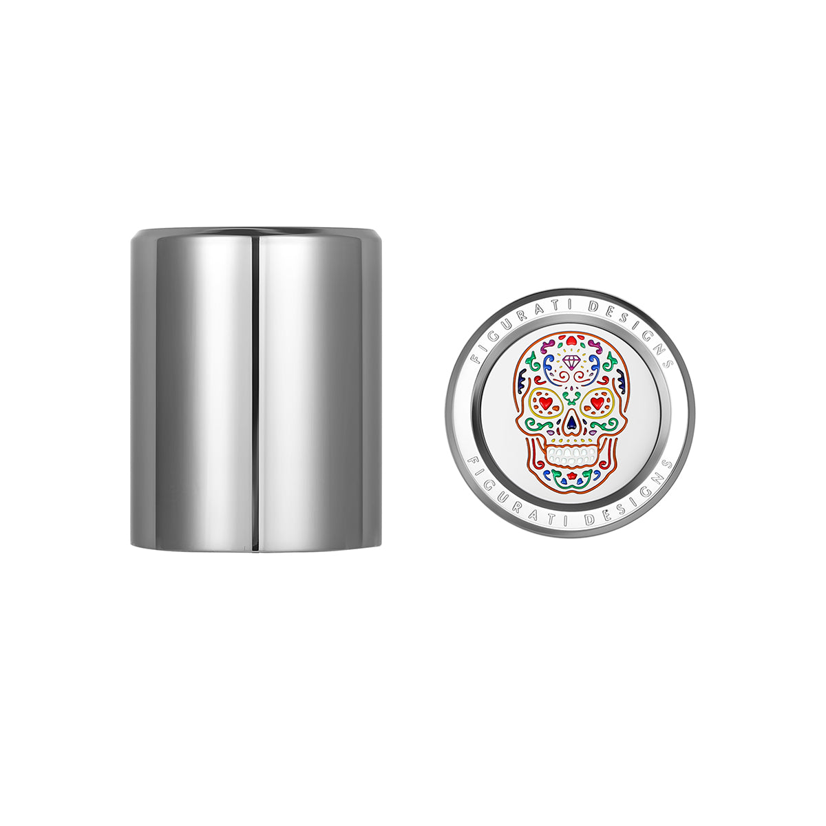 Harley-Davidson Stainless-Steel Sugar Skulls Docking Covers
