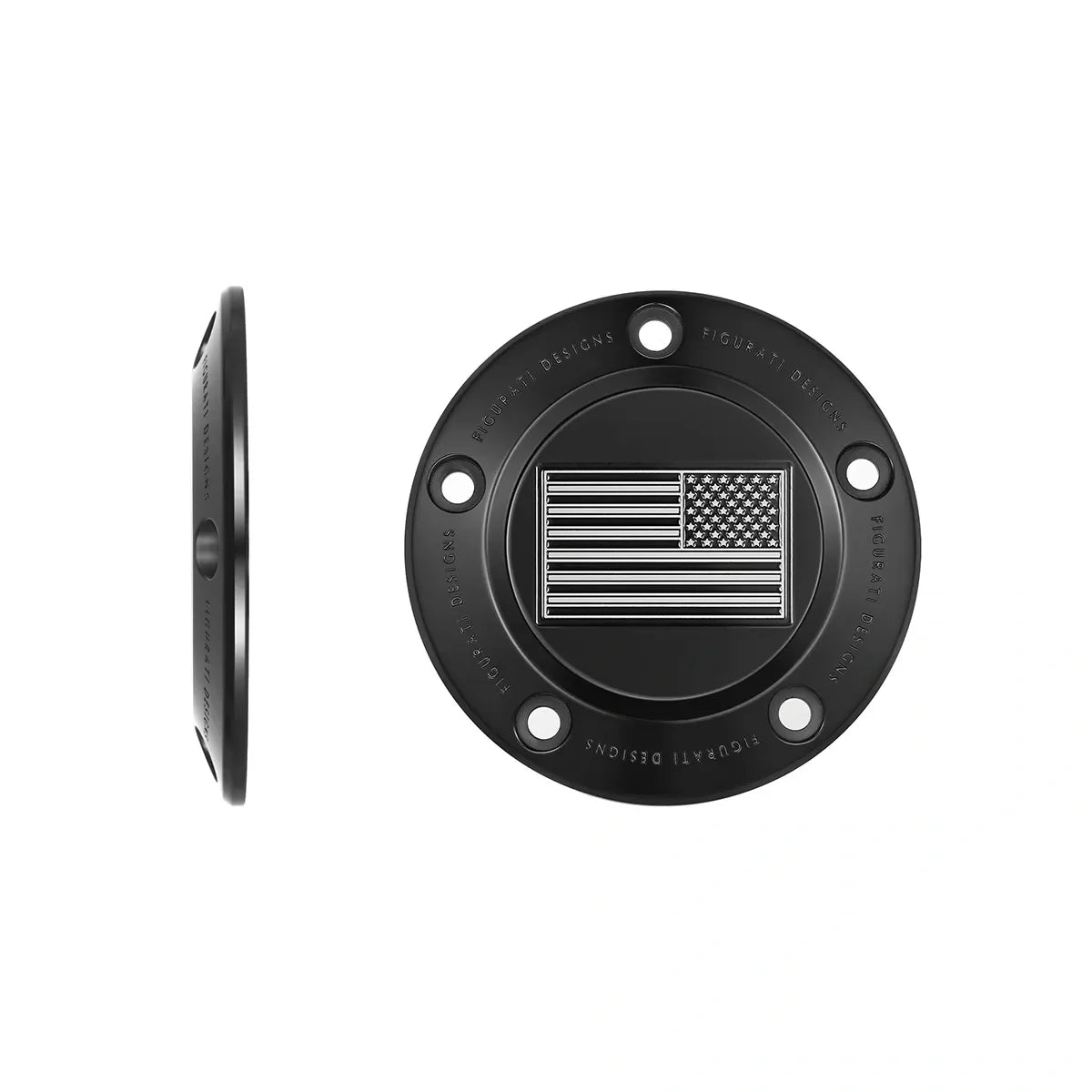 Harley-Davidson Stainless-Steel in Black American Flag - Reversed Twin Cam Timing Cover