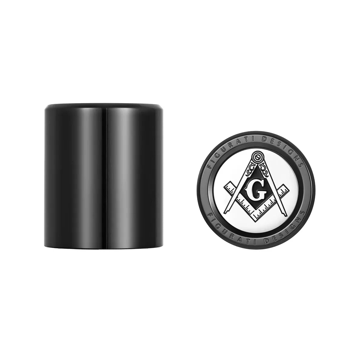 Harley-Davidson Stainless-Steel in Black Masonic Emblem Docking Hardware