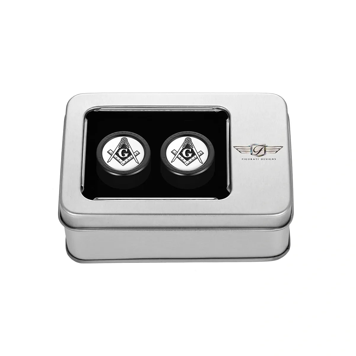 Harley-Davidson Stainless-Steel in Black Masonic Emblem Docking Hardware