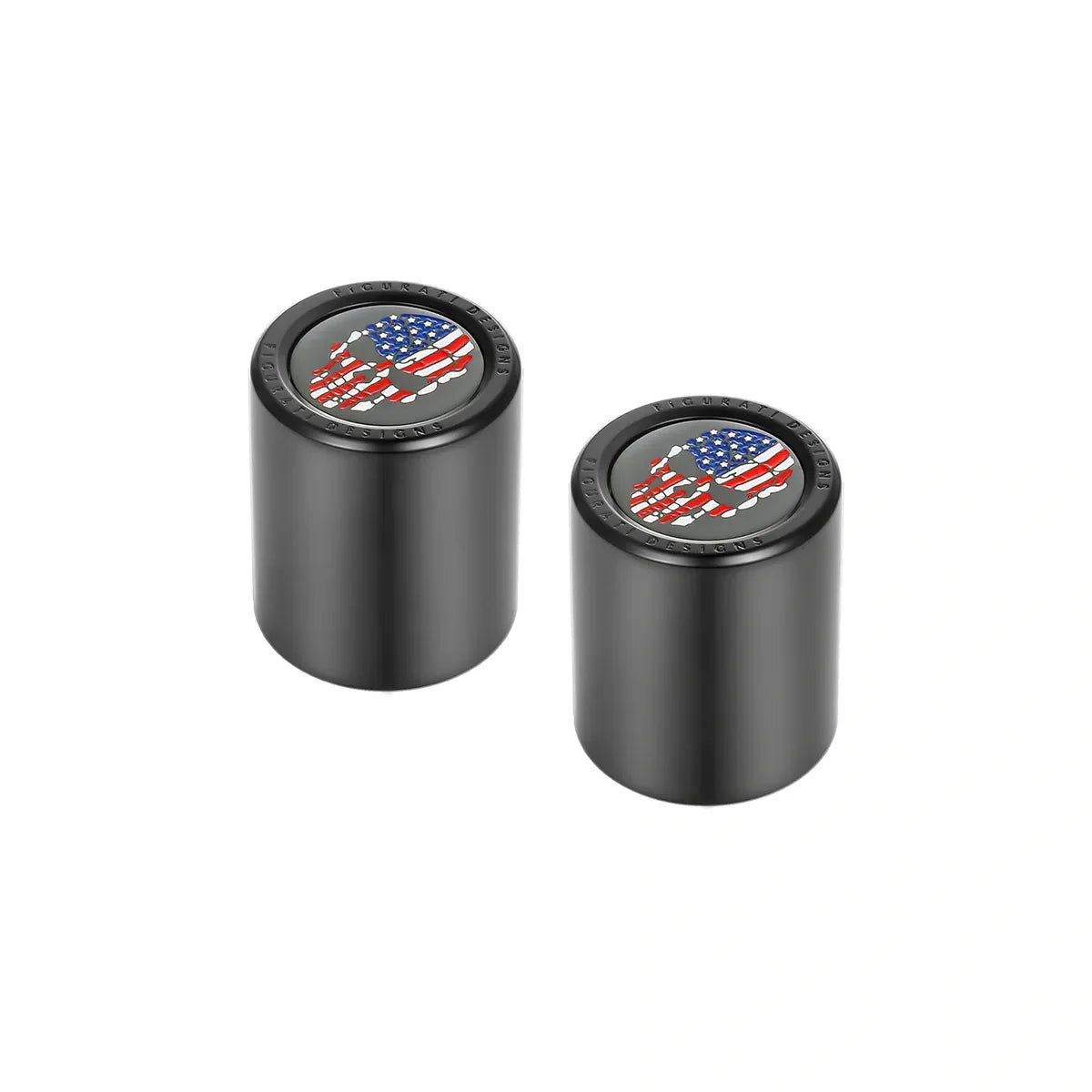 Harley-Davidson Stainless-Steel in Black Red White and Blue American Flag Skull Docking Hardware