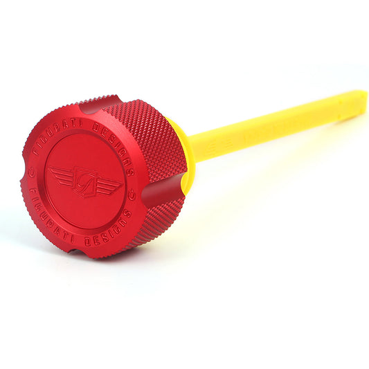Performance Dipstick for Harley-Davidson Touring M8 (2017-2026) - Knurled Red