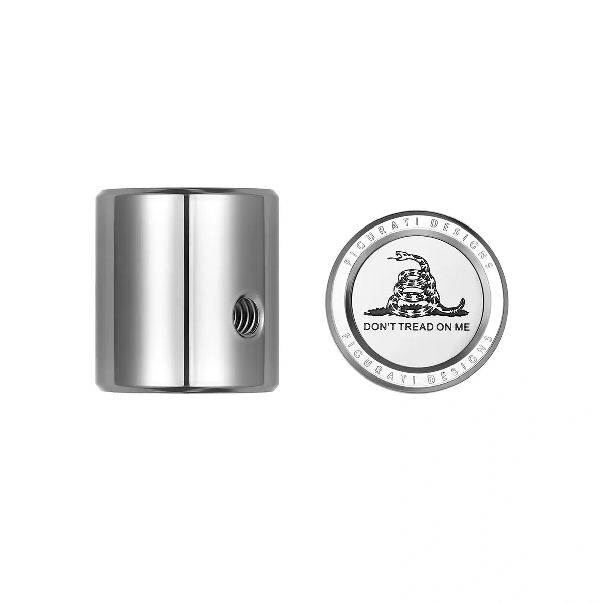 Heel Toe Shifter Cover - Stainless-Steel Don't Tread on Me