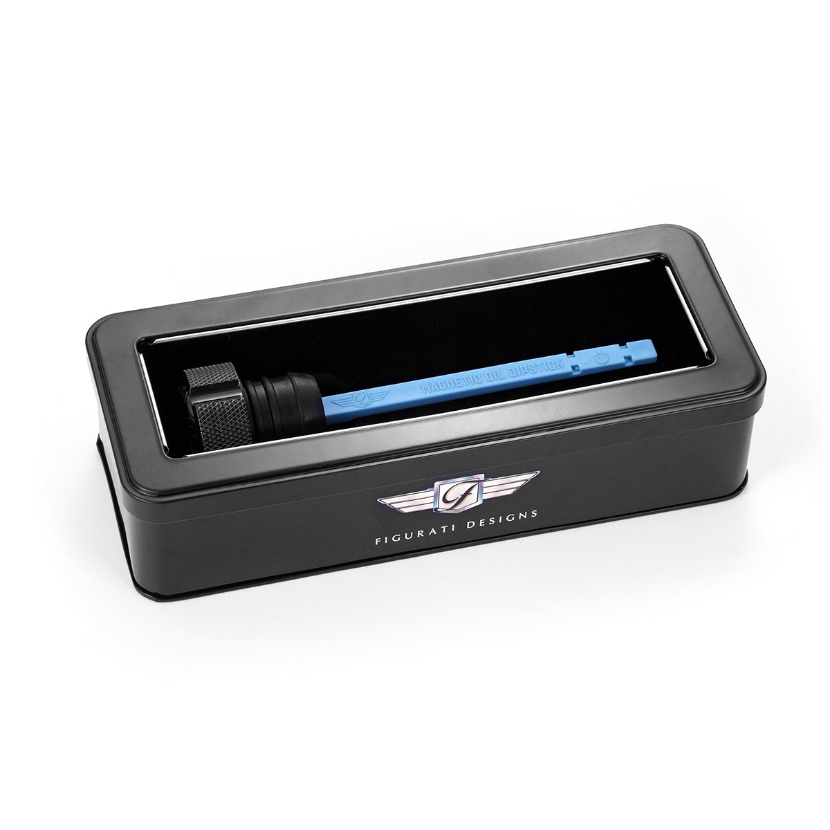 Custom Magnetic Dipstick for Harley-Davidson FXR (1982-1994) - Knurled Black - Contrast