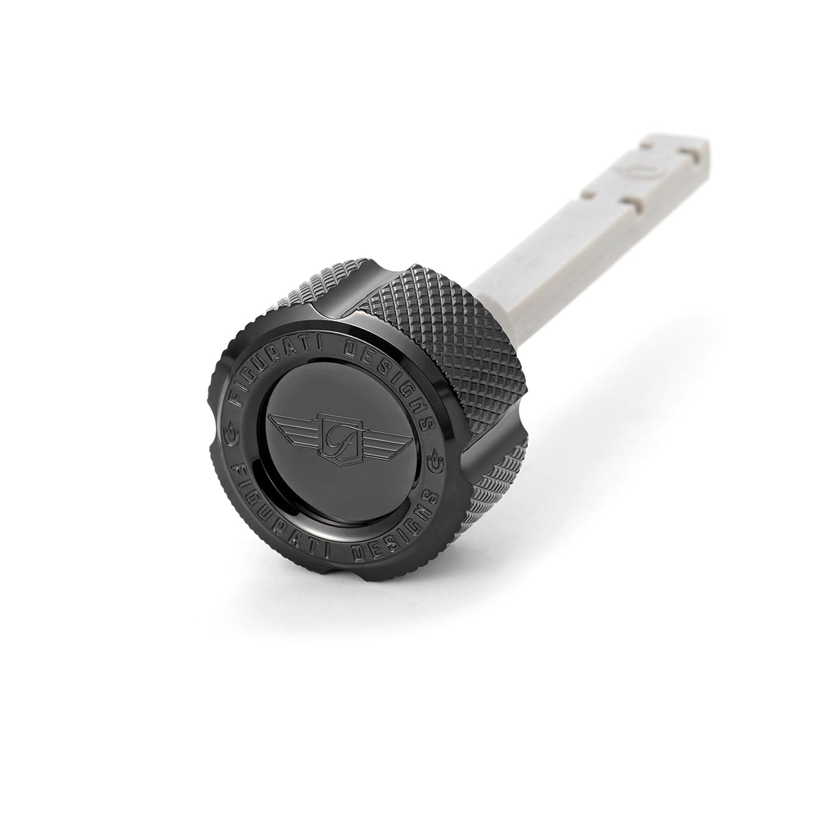 Custom Magnetic Transmission Dipstick for Harley-Davidson M8 (2017-2026) - Knurled Black - Full Color