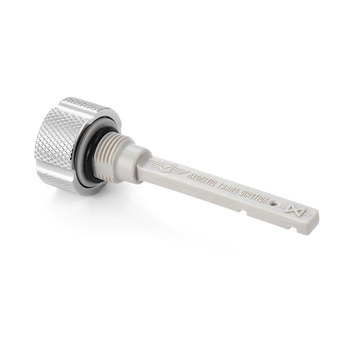 Magnetic Transmission Dipstick for Harley-Davidson M8 (2017-2026) - Knurled Silver