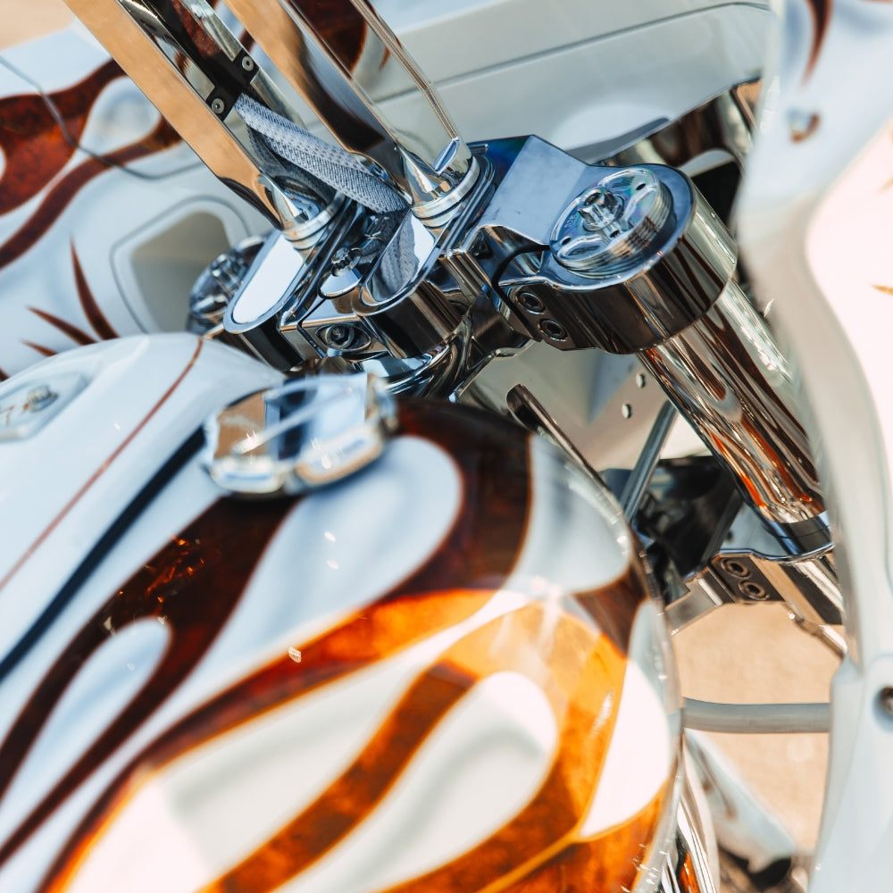 2020-Up Softail Lowrider S & ST Black Drop 1" Triple Trees kit installed on a 2024 Softail Low Rider ST FXLRST