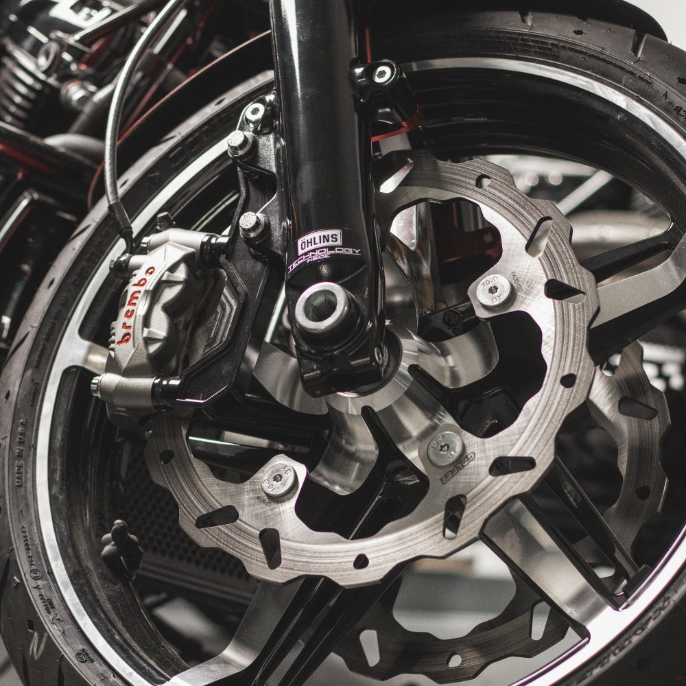 OG 320mm Complete Radial Brake Kit for 2024-Up Touring installed on a 2025 Road Glide FLTR