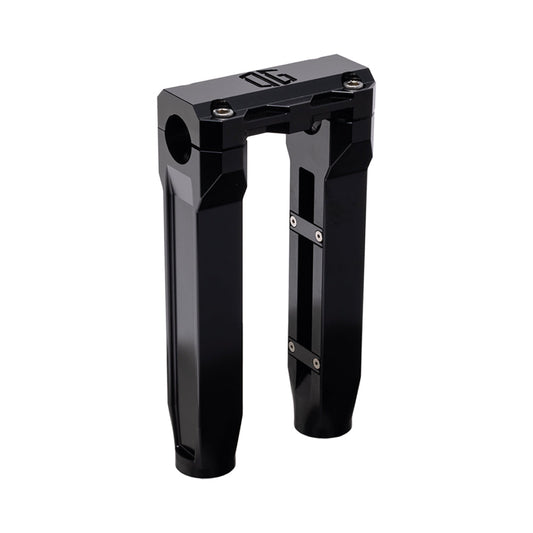 OG Black 8.5 inch Straight Risers with Black Standard Top Clamp