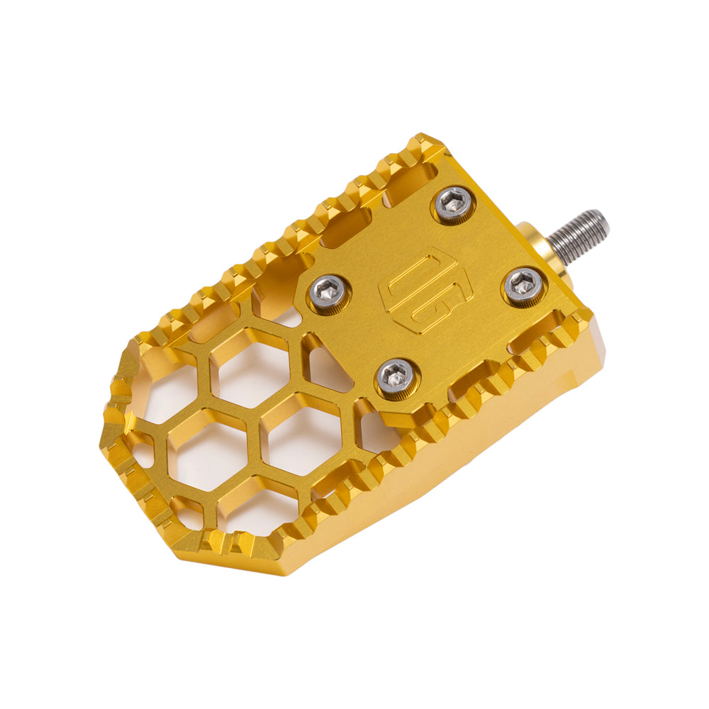 Gold Harley Davidson and Indian Touring Bagger Brake Pedal Gripper kit for Adjustable Brake Arm