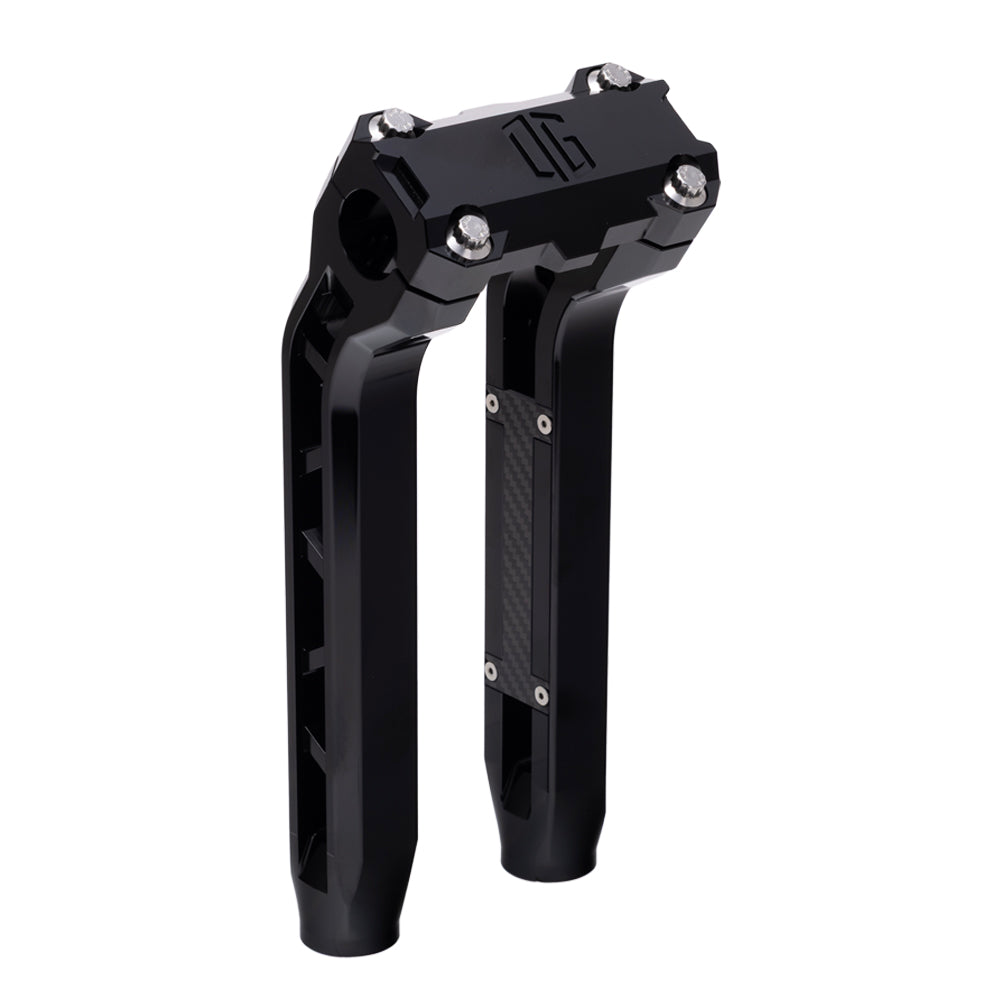 OG Black Performance 10.5 inch Pull Back Riser Legs Standard Top Clamp Black