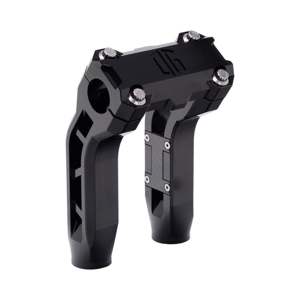 OG Black Performance 6.5 inch Pull Back Riser Legs with Black Performance Top Clamp