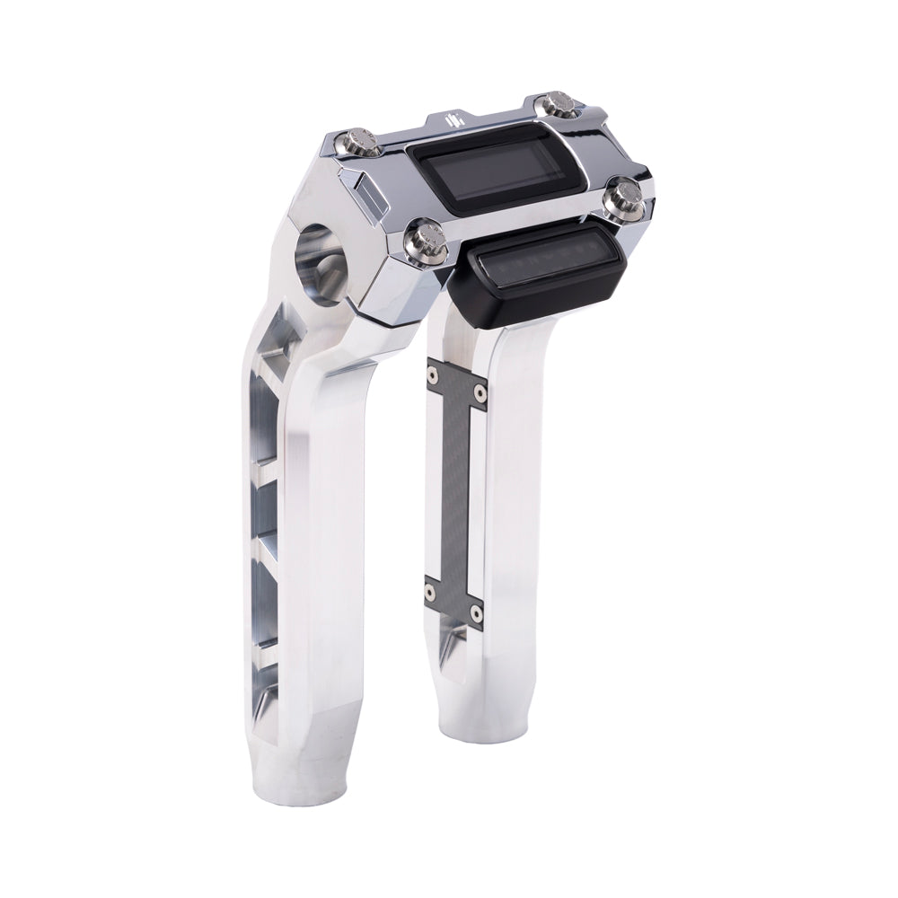 OG Aluminum Performance 8.5 inch Pull Back Riser Legs with Chrome Performance Digital Gauge Top Clamp