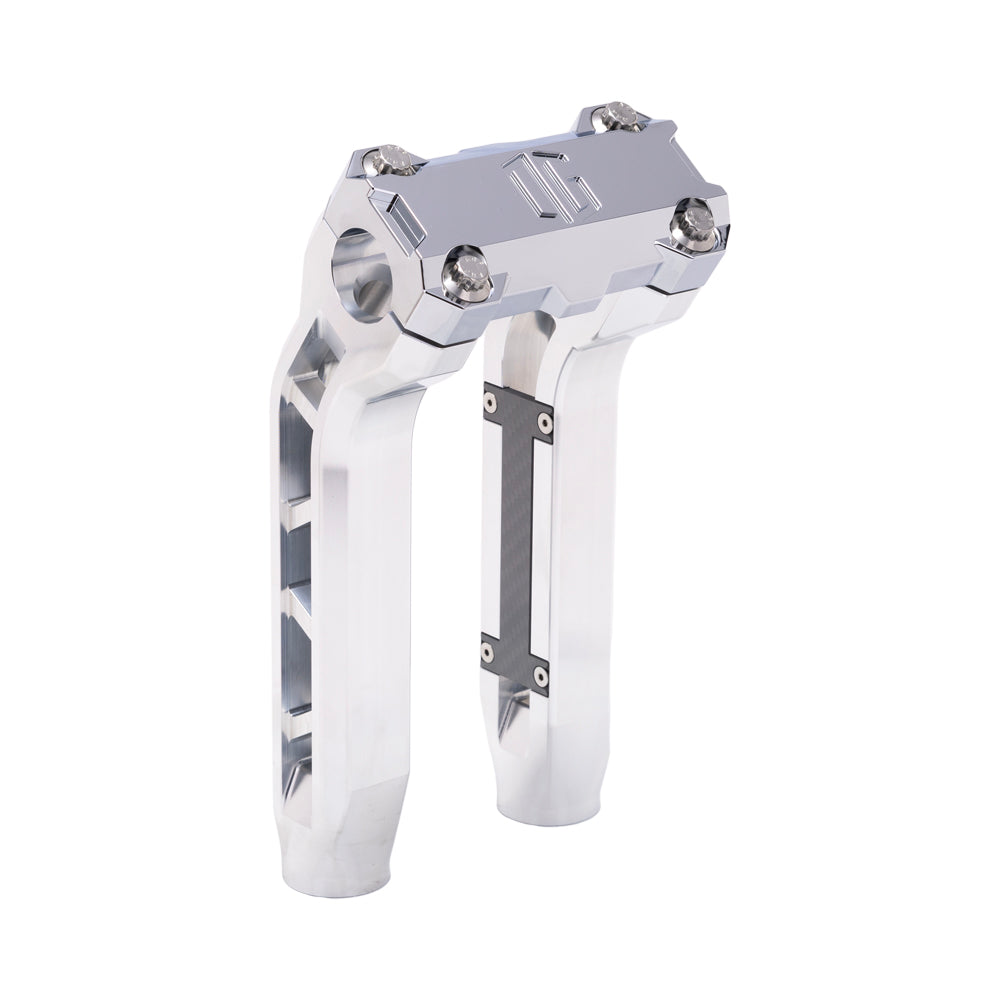 OG Aluminum Performance 8.5 inch Pull Back Riser Legs with Chrome Performance Top Clamp