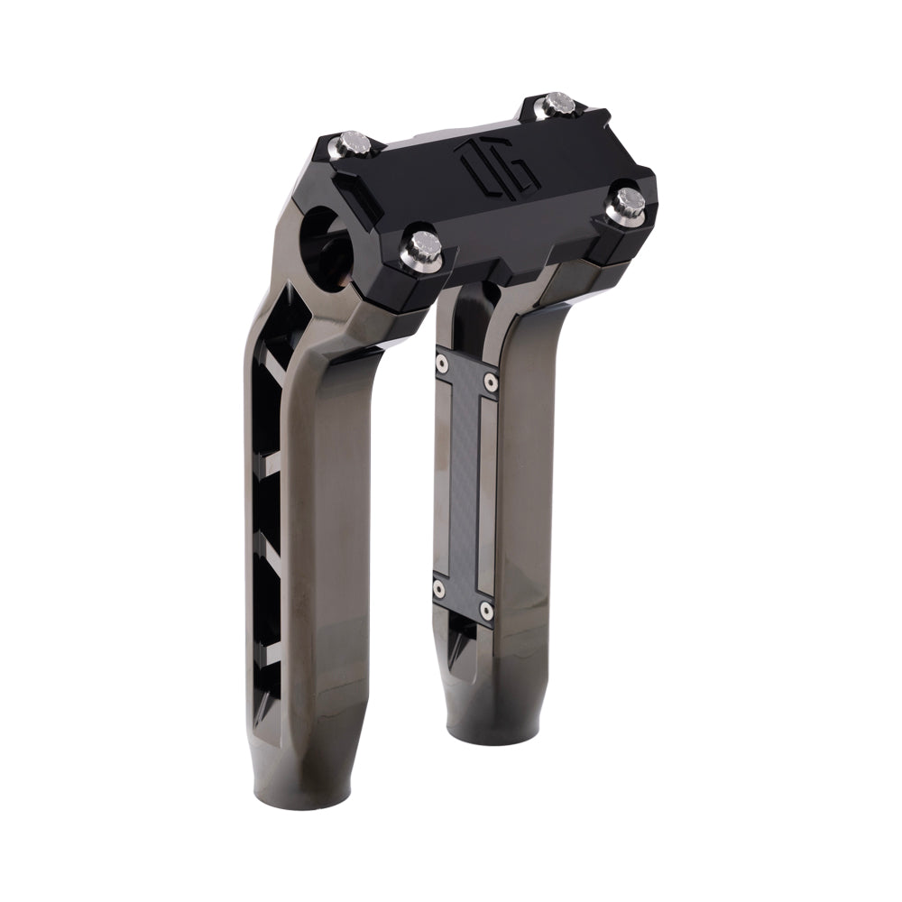 OG Black Chrome Performance 8.5 inch Pull Back Riser Legs with Black Performance Top Clamp