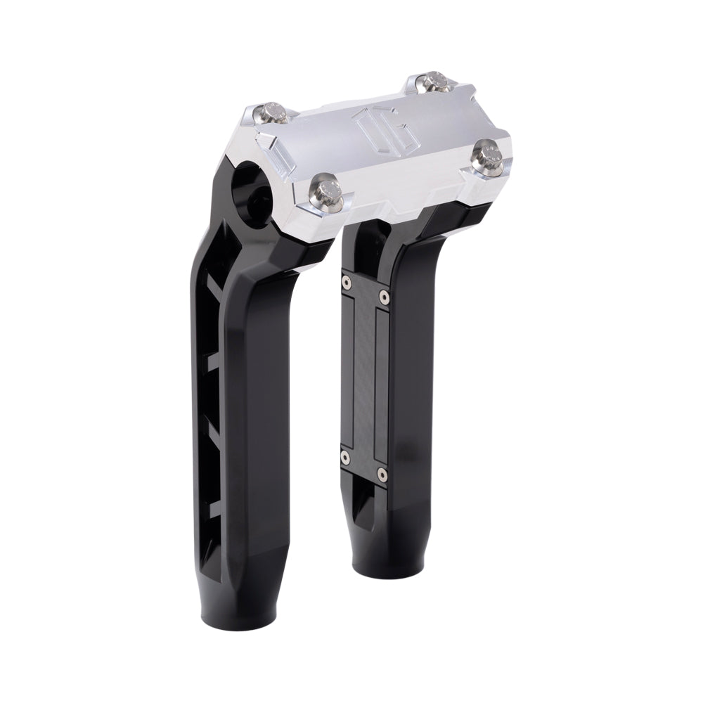 OG Black Performance 8.5 inch Pull Back Riser Legs with Aluminum Performance Top Clamp