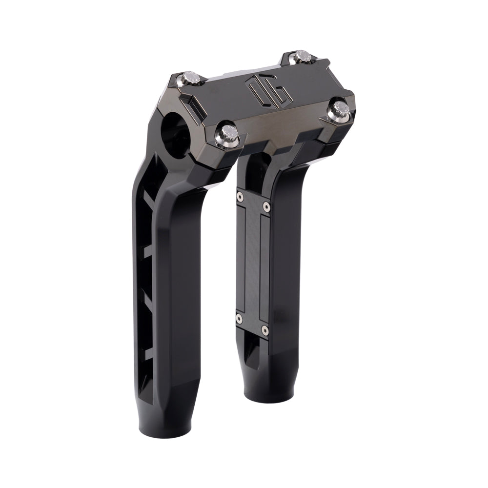 OG Black Performance 8.5 inch Pull Back Riser Legs with Black Chrome Performance Top Clamp