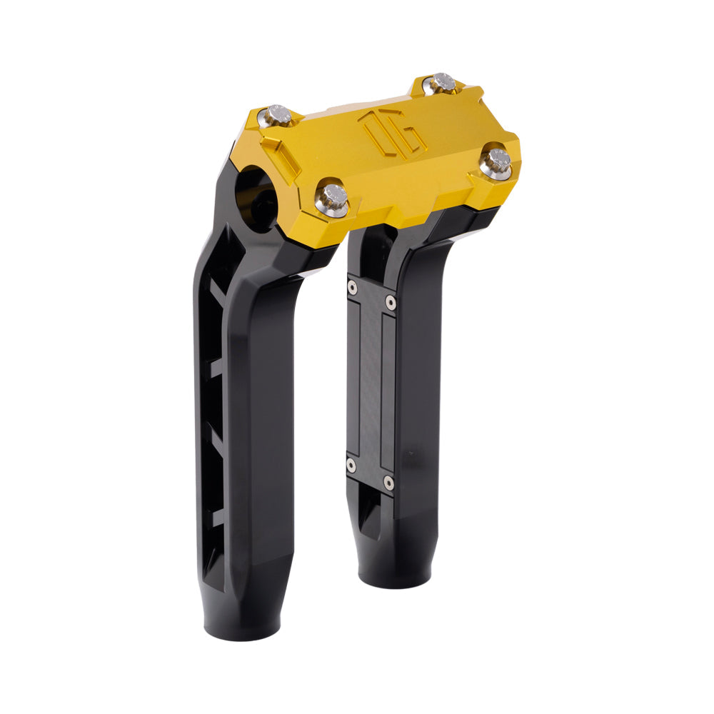 OG Black Performance 8.5 inch Pull Back Riser Legs with Gold Performance Top Clamp