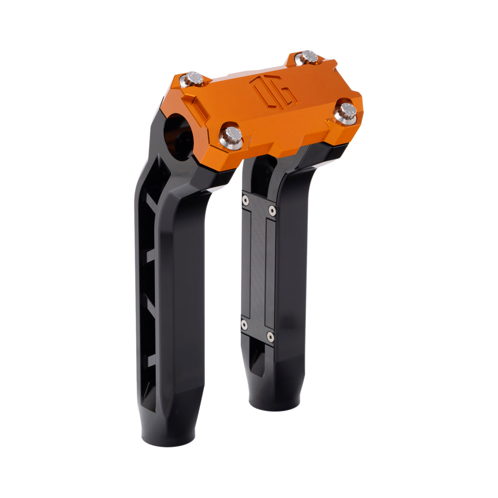 OG Black Performance 8.5 inch Pull Back Riser Legs with Orange Performance Top Clamp