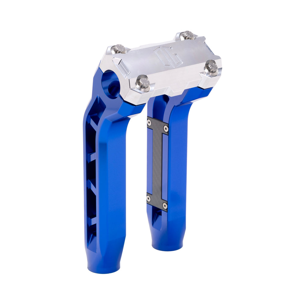 OG Blue Performance 8.5 inch Pull Back Riser Legs with Aluminum Performance Top Clamp