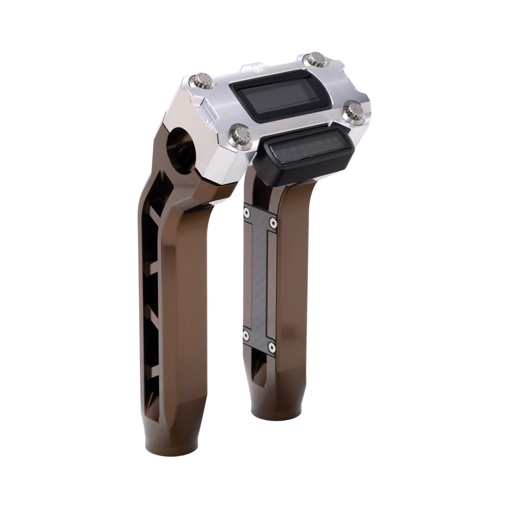 OG Bronze Performance 8.5 inch Pull Back Riser Legs with Aluminum Performance Digital Gauge Top Clamp