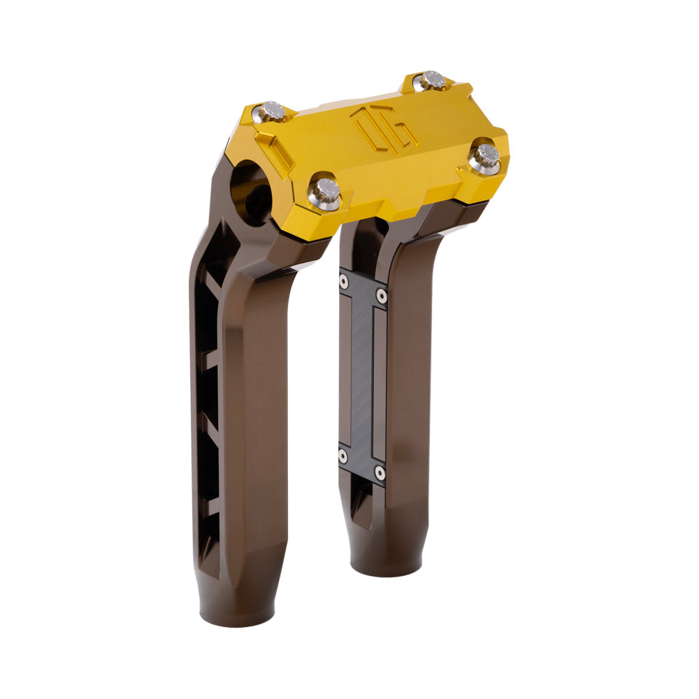 OG Bronze Performance 8.5 inch Pull Back Riser Legs with Gold Performance Top Clamp