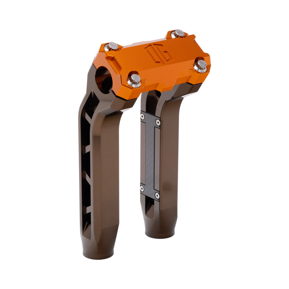 OG Bronze Performance 8.5 inch Pull Back Riser Legs with Orange Performance Top Clamp