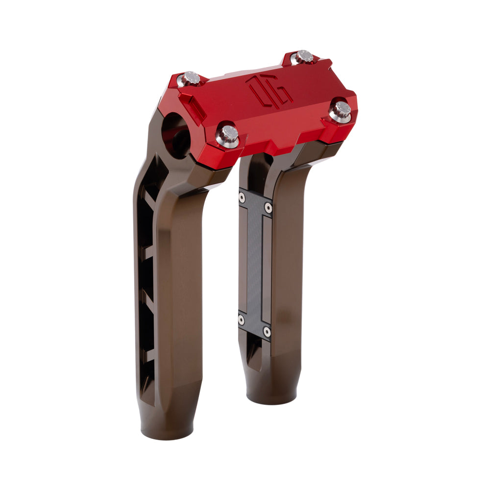 OG Bronze Performance 8.5 inch Pull Back Riser Legs with Red Performance Top Clamp