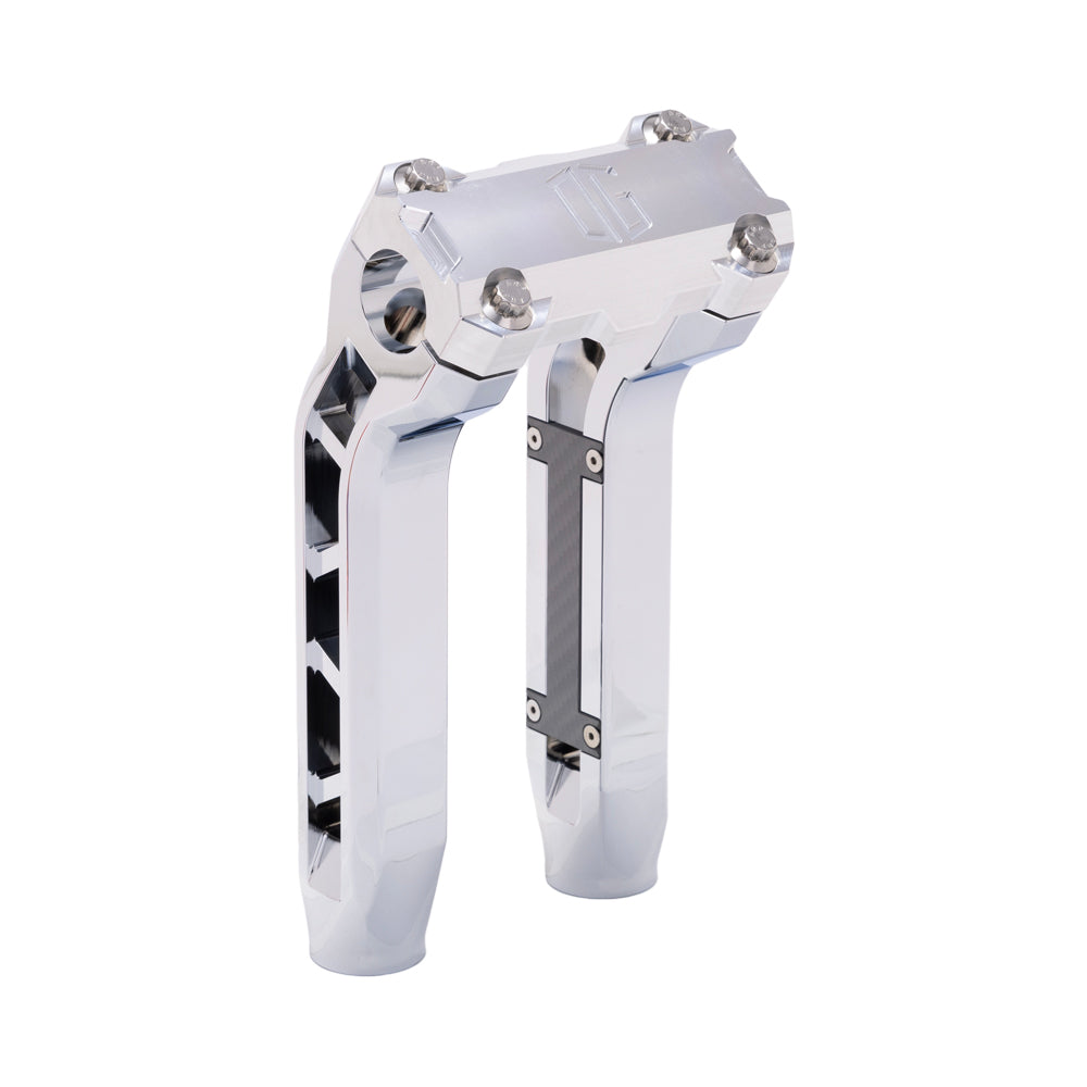 OG Chrome Performance 8.5 inch Pull Back Riser Legs with Aluminum Performance Top Clamp