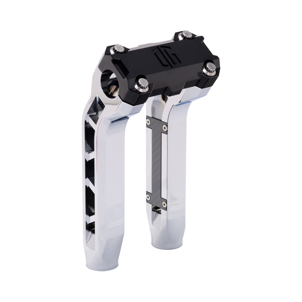 OG Chrome Performance 8.5 inch Pull Back Riser Legs with Black Performance Top Clamp