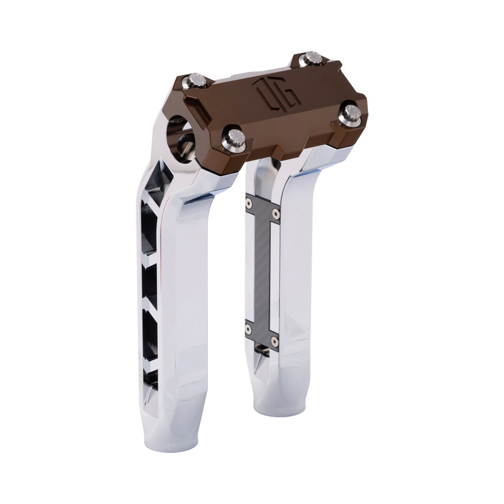 OG Chrome Performance 8.5 inch Pull Back Riser Legs with Bronze Performance Top Clamp