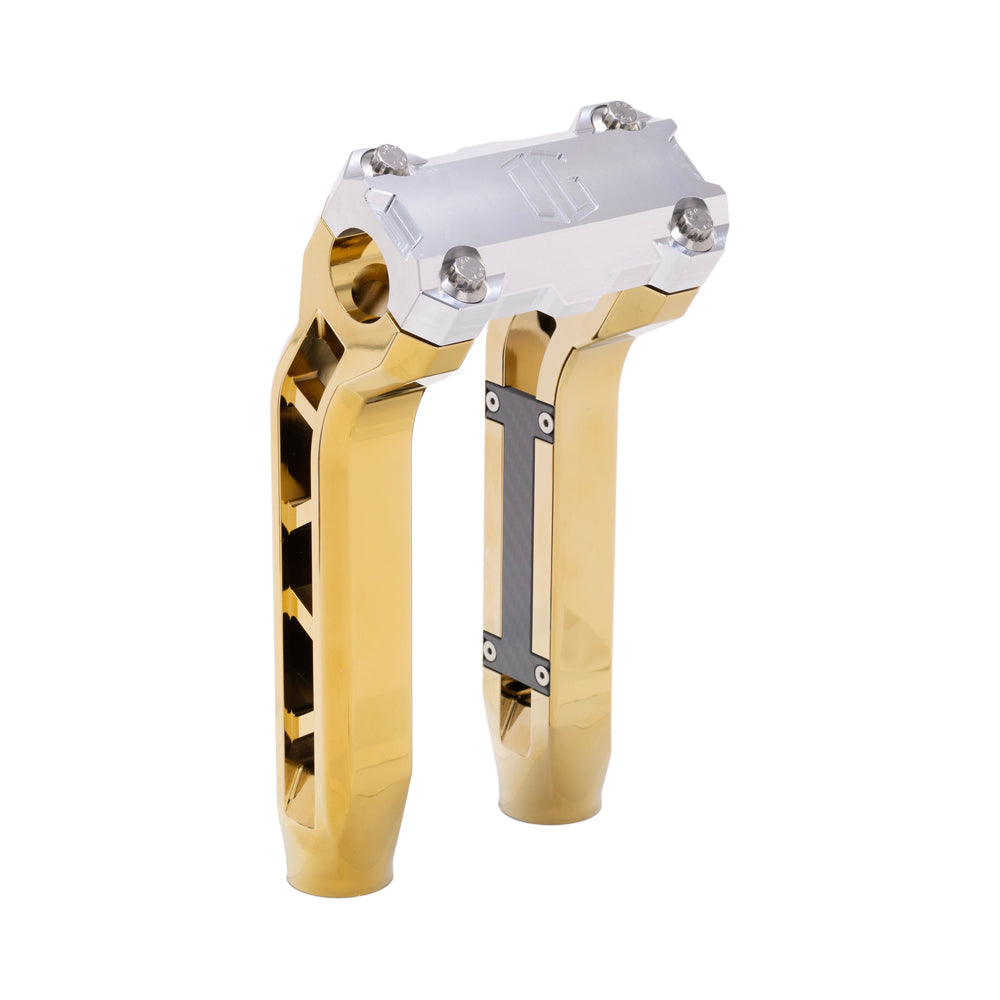 OG Gold Plating Performance 8.5 inch Pull Back Riser Legs with Aluminum Performance Top Clamp